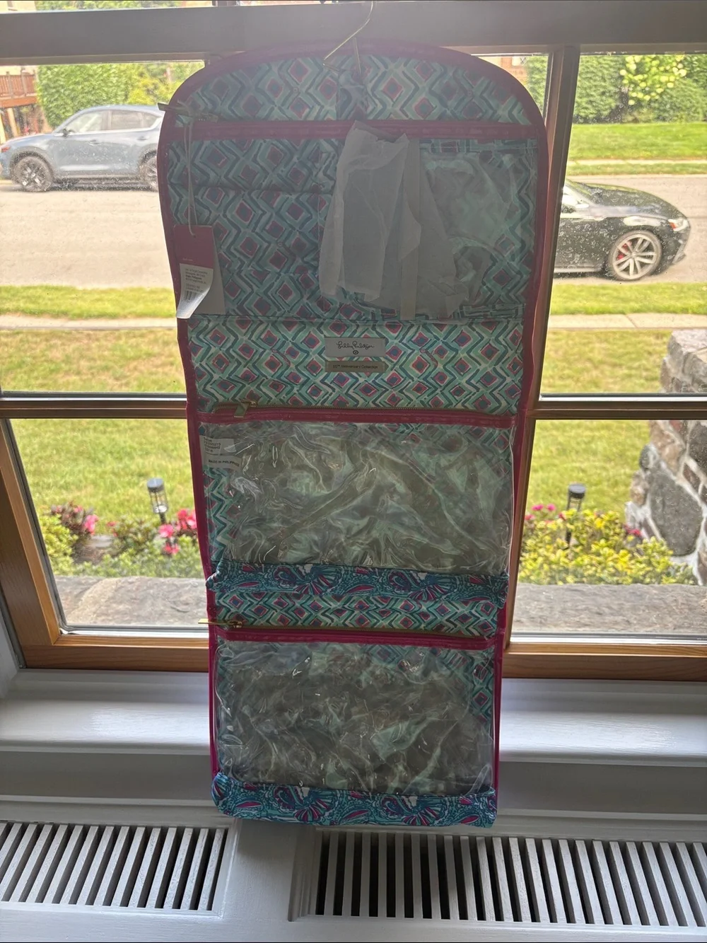 Lilly Pulitzer Teal & Pink Floral Cosmetic Case
